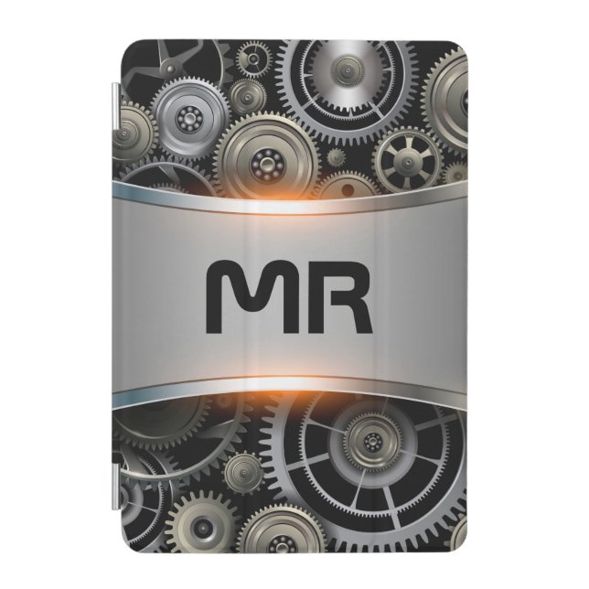 Gray metallic background iPad mini cover (Front)