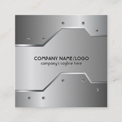 Gray Metallic Embossed Look  Business Card