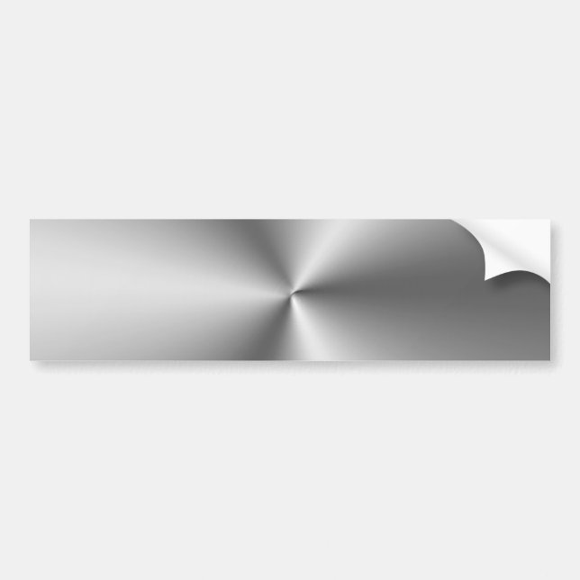 Gray Metallic Silver Look Bumper Sticker (Front)
