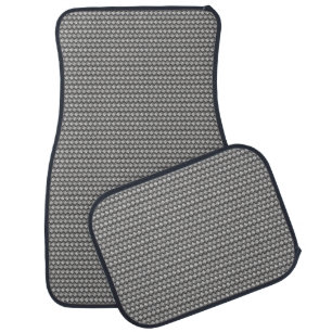 Gray Metallic Woven Look Car Mat Set