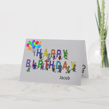 Gray Mice Kid's Birthday Card by dryfhout at Zazzle