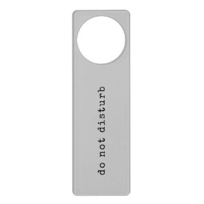 Gray Minimal Typewriter | do not disturb Door Hanger