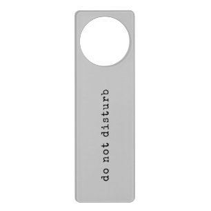 Gray Minimal Typewriter   do not disturb Door Hanger