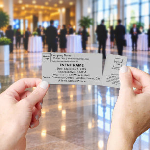 Gray Minimalist Company Event Ticket