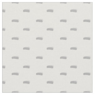 Gray Minimalist Dashes on White Fabric