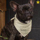 Gray Minimalist Good Girl Custom Name Pet Bandana<br><div class="desc">All you want is to add a pop of color to your dog's vibe, and this bandana is a perfect soft shade of warm gray, her favorite color! In a modern minimalist aesthetic, the words 'GOOD GIRL' are in the background and her name is written in a pretty script across...</div>