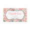 Gray Mint and Coral Retro Floral Damask