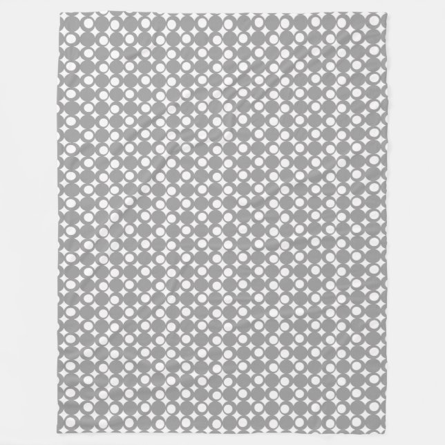 Gray Mod Ball Design @ Emporio Moffa Fleece Blanket (Front)