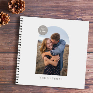 Gray Modern Arch Custom Photo Album Journal