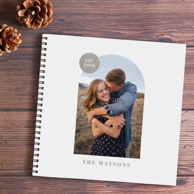 Gray Modern Arch Custom Photo Album Journal (Creator Uploaded)