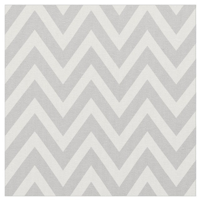 Gray Modern Chevron Stripes Fabric (Close Up)