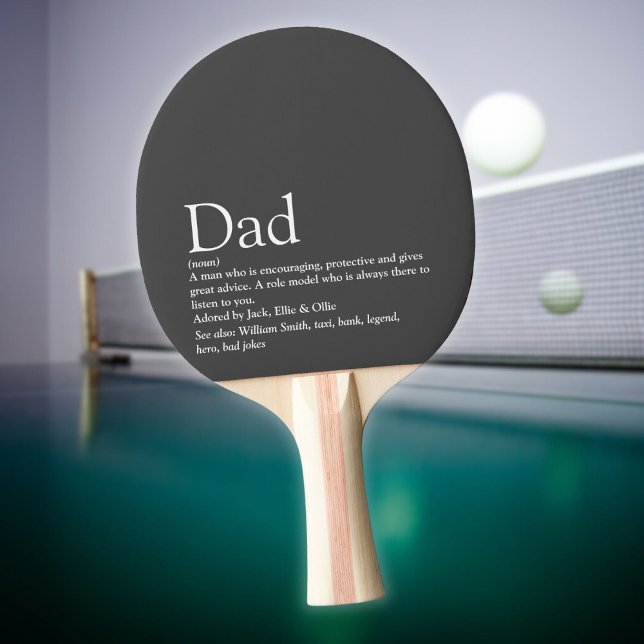 Gray Modern Cool Dad Daddy Father Definition  Ping Pong Paddle (Gray Modern Cool Dad Daddy Father Definition Ping Pong Paddle)