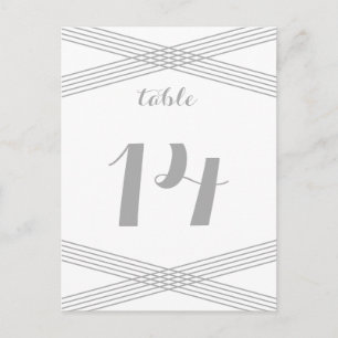 Gray Modern Deco Table Postcard