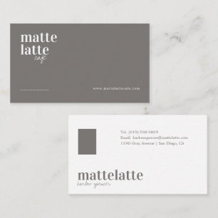 Gray   Modern Elegant Minimalist Professional Business Card