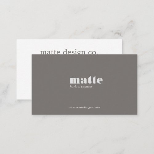 Gray  Modern Elegant Minimalist Professional Business Card