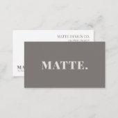 Gray | Modern Elegant Minimalist Professional Business Card (Front/Back)