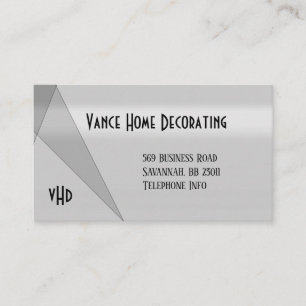 Gray Modern Geometric Design Business Card