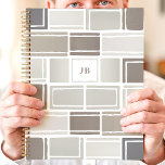 Gray Modern Geometric Monogrammed Planner<br><div class="desc">Stay organized and on trend with this modern geometric planner! Featuring a minimalist design in shades of gray, this planner is perfect for those who appreciate clean lines and a contemporary aesthetic. Personalize it with your name or initials for a unique touch. With ample space for notes, appointments, and to-dos,...</div>