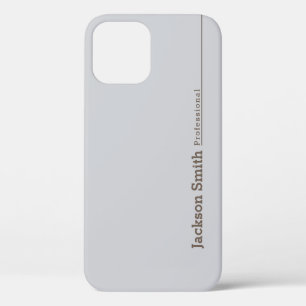 Gray modern minimalist personalized name Case