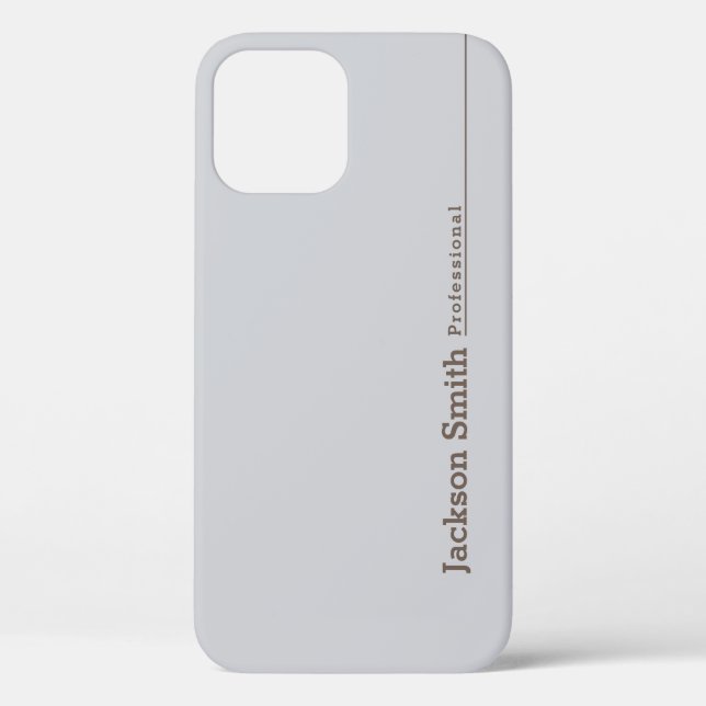 Gray modern minimalist personalized name Case (Back)