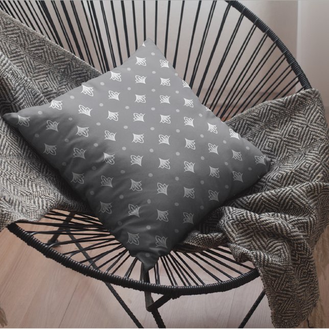 Gray Modern Pattern Decorative Throw Pillow (Creator Uploaded)
