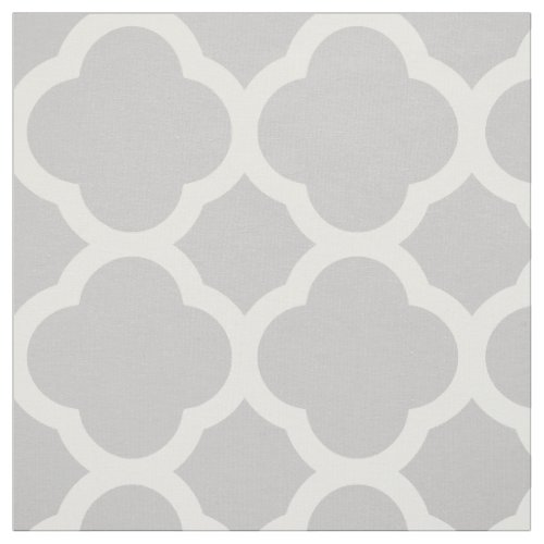 Gray Modern Quatrefoil Large Scale Fabric