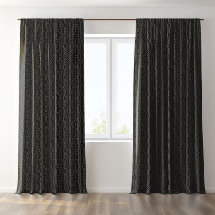 Gray Monochrimatic Art Deco Pattern Blackout Curtains