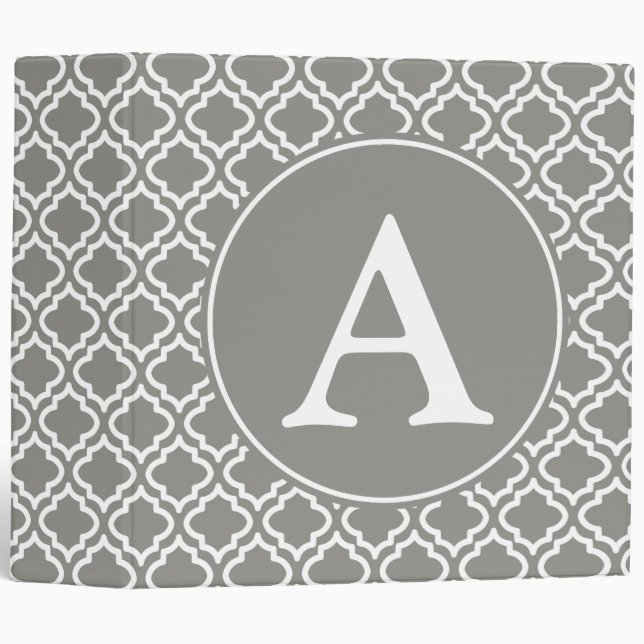 Gray Monogram Binder (Front/Spine)