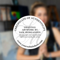 Gray Monogram Elegant Certificate of Authenticity