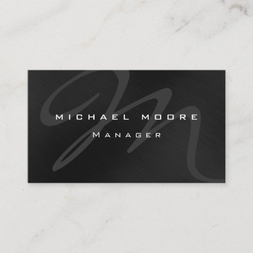 Gray Monogram Unique Attractive Business Card