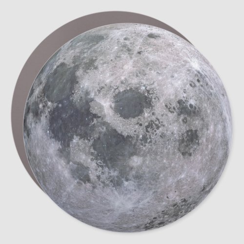 Gray moon photo car magnet