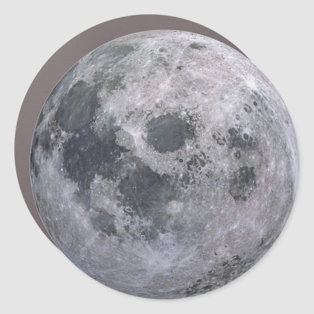 Gray moon photo car magnet (Front)