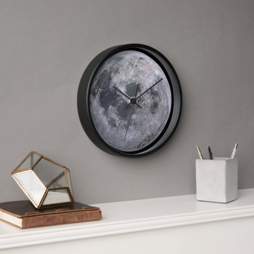 Gray moon photo clock