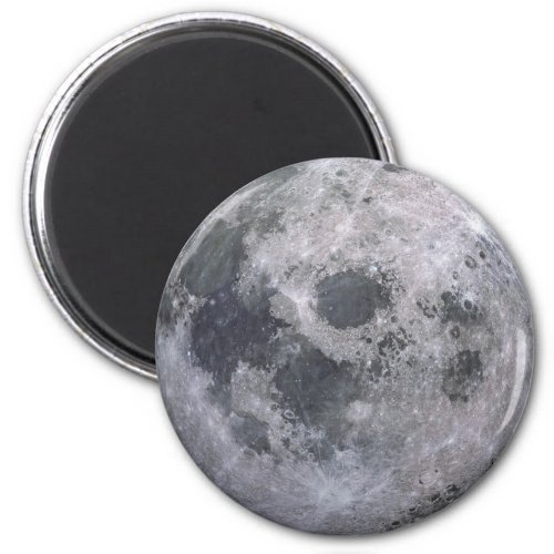 Gray moon photo magnet