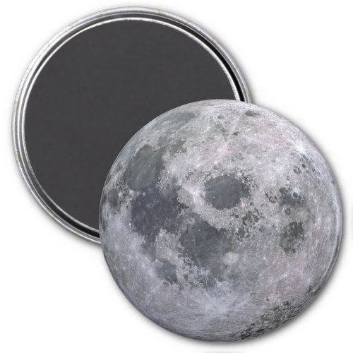 Gray moon photo magnet