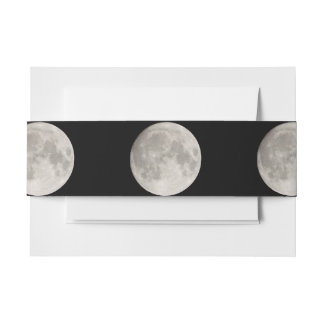 Gray moons Invitation Belly Band