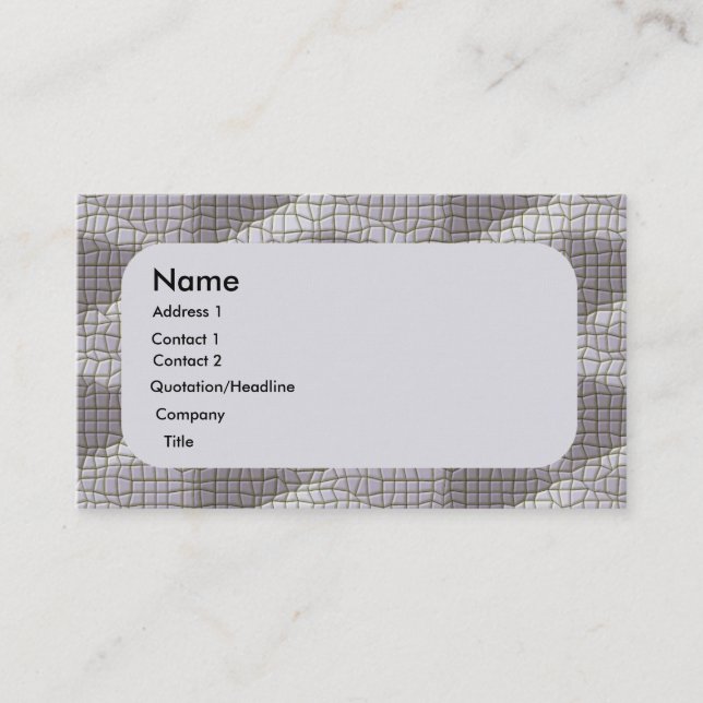 Gray Mosaic Business Card (Front)