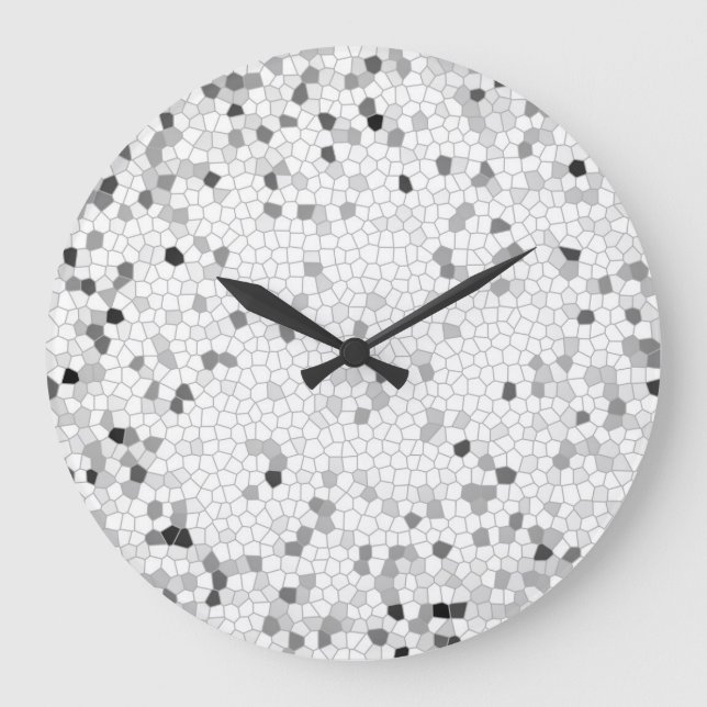 Gray Mosaic Large Clock (Front)