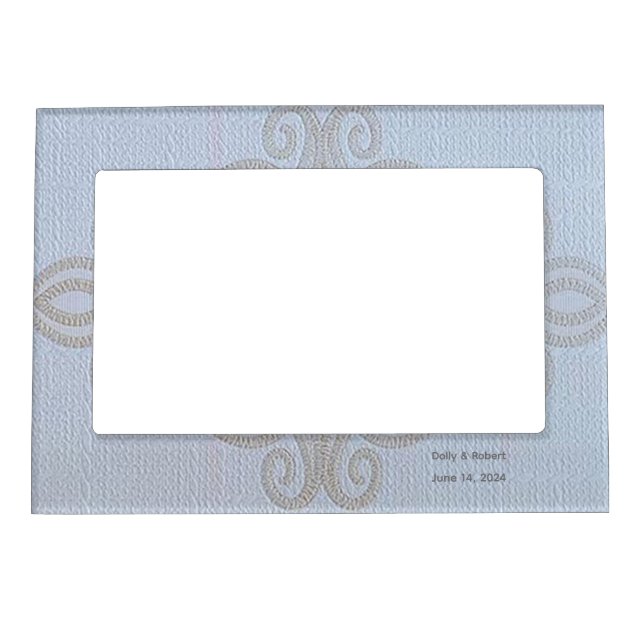 “Gray Motive” Wedding Favor Magnetic Frame (Front)
