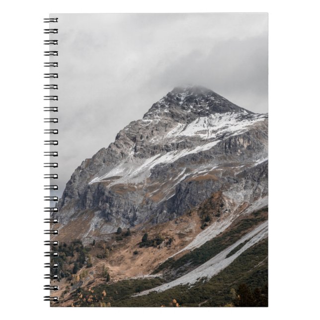 GRAY MOUNTAINS WITH SNOW CAPPED SURROUNDED WITH TR NOTEBOOK (Front)