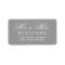Gray Mr and Mrs Script Wedding Return Address