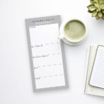 Gray n White Minimal Simple Grocery Shopping List Magnetic Notepad<br><div class="desc">Write your grocery list on this magnetic note pad for an easy way to plan your route through the store while shopping. The magnetic back sticks on your fridge, metal pantry door or whiteboard command center. The simple, modern layout in calming gray, black and white with sans serif fonts will...</div>