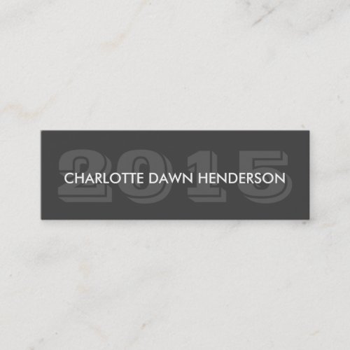 Gray name card graduation announcement class year business card templates