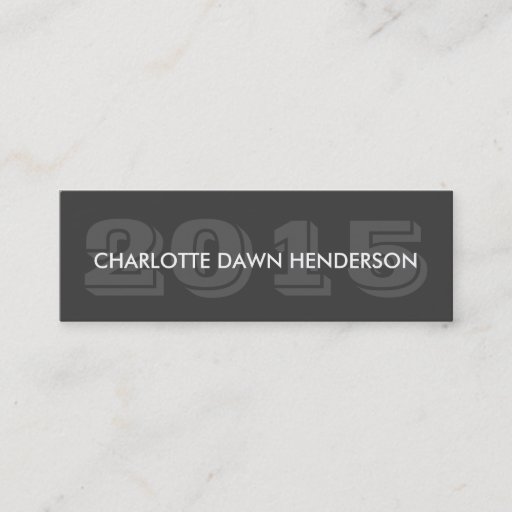 Customizable Gray name card graduation announcement class year business card templates