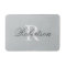 Gray name monogram bath mat | small medium large