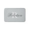 Gray name monogram bath mat | small medium large