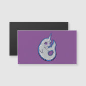 Gray Narwhal Whale With Spots Ink Drawing Design (Front/Back)