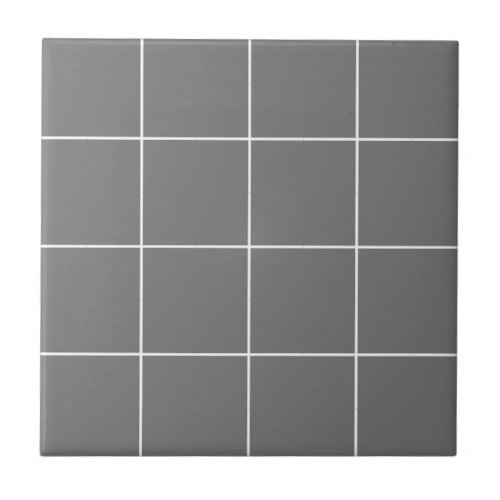 Gray Nautical Modern Trendy Checkerboard Pattern Ceramic Tile