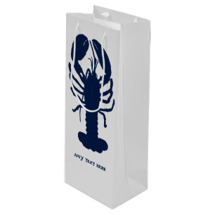 Gray Navy Lobster All Occasion Gift Bag