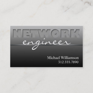 Gray Network Technology Sleek Business Cards